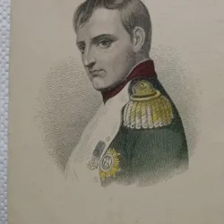 Carte Postala, Napoleon Bonaparte, portret gravura colorata