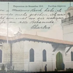 Carte postala Pavillon Algerien, Expozitai de la Bruxelles 1910