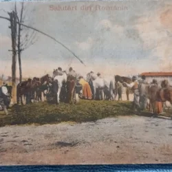 Carte postala, Salutari din Romania, perioada interbelica