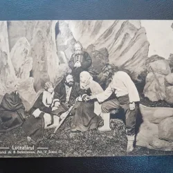 Carte postala, scena din piesa Luceafarul actul V, scena 13 inceput de secol XX
