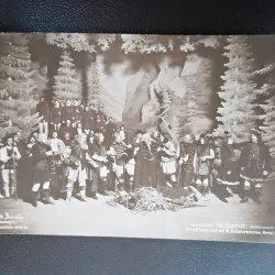 Carte postala, scena din piesa Viforul actul III inceput de secol XX