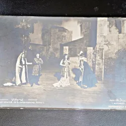 Carte postala, scena din piesa Viforul, inceput de secol XX