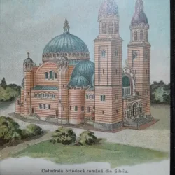 Carte postala, Sibiu Catedrala ortodoxa romana, 1923