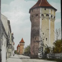 Carte postala, Sibiu, Turnurile Hartenrck, perioada interbelica