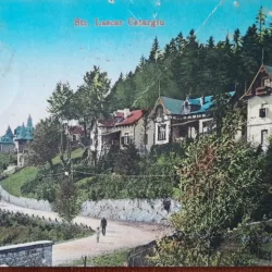 Carte postala, Sinaia, strada Lasca Catargiu, perioada interbelica