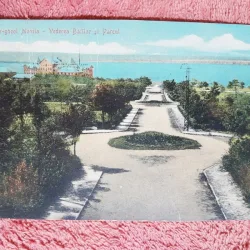 Carte postala, Techirghiol, vederea Bailor si Parcul, 1924