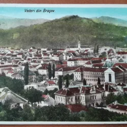 Carte postala, Vedere din Brasov, perioada interbelica