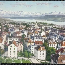 Carte Postala, Zurich, vedere generala, 1928