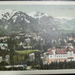 Carte postala,Sinaia, vedere generala, perioada interbelica