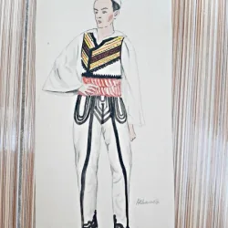 Costum popular albanez, desen