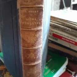 Cours d'analyse de l'ecole polytechnique - Ch. Sturm  vol.2