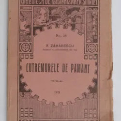 Cutremurele de pamant - V. Zaharescu