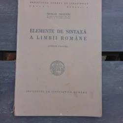 ELEMENTE DE SINTAXA A LIMBII ROMANE - NICOLAE DRAGANU