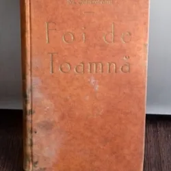 FOI DE TOAMNA - MIHAIL SADOVEANU