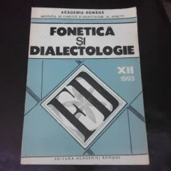FONETICA SI DIALECTOLOGIE NR.XII/1993