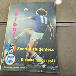 Fotbal - Buletin Meciul Sportiv Studentesc - Dinamo Bucuresti martie 1988