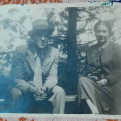 Fotografie, barbat si femeie, Buzias 1936