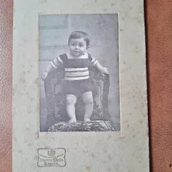 Fotografie copil 1 an, pe carton, 1910