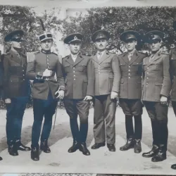 Fotografie, grup de militari, regimentul 6 pioneri, perioada interbelica