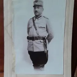 Fotografie pe carton, ofiter roman 1919, Campania de ocupare Budapesta