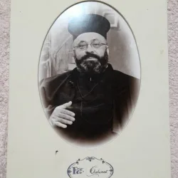 Fotografie pe carton, preot calugar, inceput de secol XX