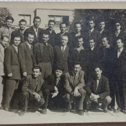 Fotografie tip Carte postala, Grupa 527 de la Institutul Politehnic din Bucuresti, 1955