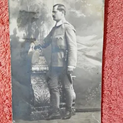 Fotografie tip carte postala, militar inceput de secol XX