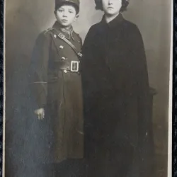 Fotografie tip Carte Postala, Verisori (Gica Mihailescu si Florica Calinescu), Giurgiu 1932