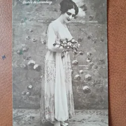 Fotografie tip carte postala, Zilly Rasianu in piesa Contele de Luxemburg, inceput de secol XX