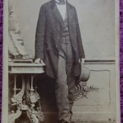 Fotografie tip CDV, barbat neamt, inceput de secol XX
