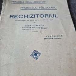 Gica Ionescu - Fraudele de la "Monitor" Procesul Falcoianu Rechizitoriul pronuntat in ziua de 28 Martie 1928