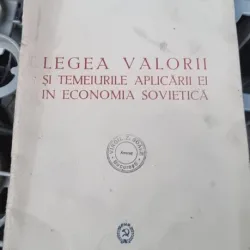 I. Rachmuth - Legea Valorii si temeiurile aplicarii ei in economia sovietica