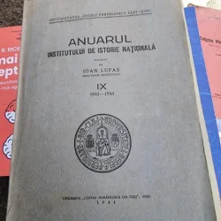 Ioan Lupas - Anuarul Institutului de Istorie Nationala Vol. IX