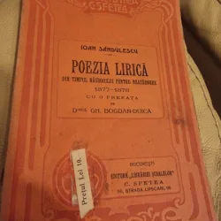 Ioan Sandulescu - Poezia Lirica din Timpul Rasboiului pentru neatarnare 1877-1878