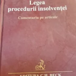 Ion Turcu - Legea Procedurii Insolventei. Comentariu pe Articole