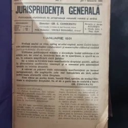 Jurisprudenta generala, 1931