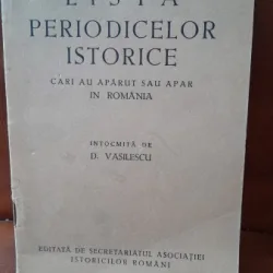 Lista periodicelor istorice care au aparut sau apar in Romania - D. Vasilescu