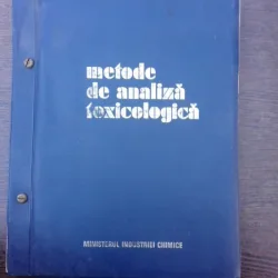 Metode de analiza toxicologica, catalog - coordonator V. Ciolac