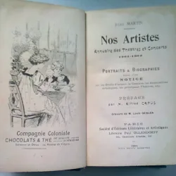 NOS ARTISTES - JULES MARTIN  (ARTISTII NOSTRI, PORTRETE SI BIOGRAFII)