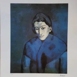 Pablo Picasso - Femme dan un chale (Femeie cu sal), litografie originala