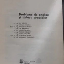 Probleme de Analiza si Sinteza Circuitelor - Ad.Mateescu , D.Stanomir