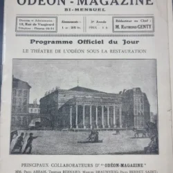 Program de teatru - Theatre National de L Odeon