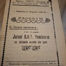 Program Teatru Unic Cinema