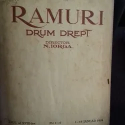 RAMURI - Drum drept, revista literara1924 - DIRECTOR N. IORGA