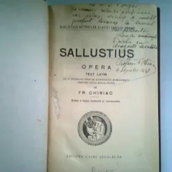 SALLUSTIUS. OPERA, TEXT LATIN