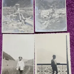 Set de 4 Fotografii, Geo Litarczek, parintele radiologiei romanesti, la Busteni 1930/1934