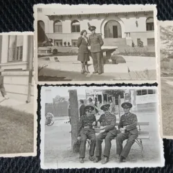 Set de 4 fotografii, personal medical civil si militar, al doilea razboi mondial