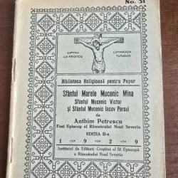 Sfantul Marele Mucenic Dimitrie si Sfintii Mucenici Serghie, Vach si Cornelie Sutasu - Antim Petrescu