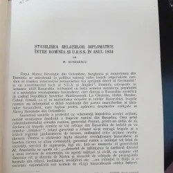 Stabilirea relatiilor diplomatice intre Romania si U.R.S.S. in anul 1934 - M. Rusenescu  cu dedicatie