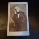Fotografie tip CDV Portret Eugene Scribe - Alb/Negru